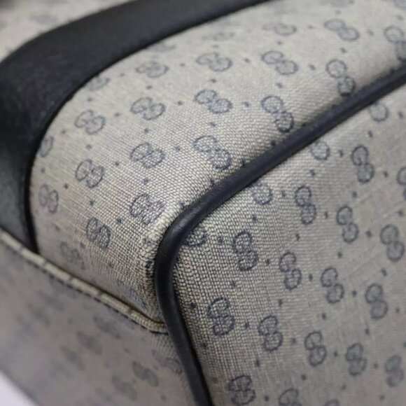 GUCCI Micro GG Supreme Hand Bag PVC Navy Gold 000 40 0207 Auth yk14683 - Picture 3 of 16